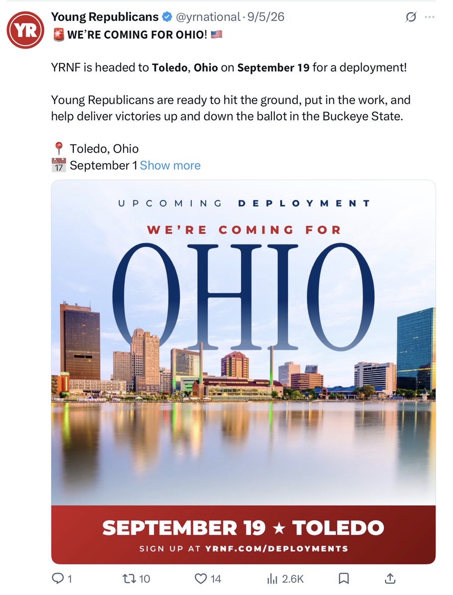 MaumeeMom's tweet photo. @DerekMerrin @MudHens @OhioYRs @yrnational Ohioans stand with @RepMarcyKaptur so they had to bring in a crew from out of state to go door knocking for @DerekMerrin. #DirtyDerek 

Real Ohioans know Marcy is the best choice in November!

#VoteBlue #OH09 #VoteKaptur https://t.co/xeEKZXW3wY