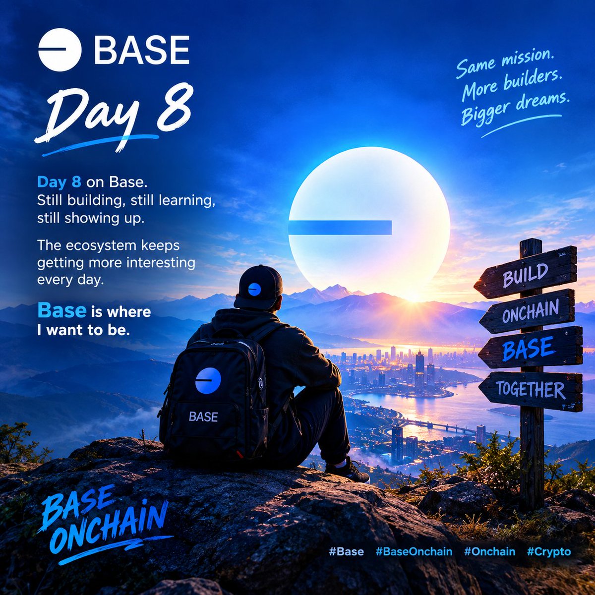 cryptosetters's tweet photo. Base Day 8

Day 8 on Base.

Still building, still learning, still showing up.
The ecosystem keeps getting more interesting every day.

Base is where I want to be.
#Base #BaseOnchain #Onchain #CryptoMeme https://t.co/WIiCv5bOc4