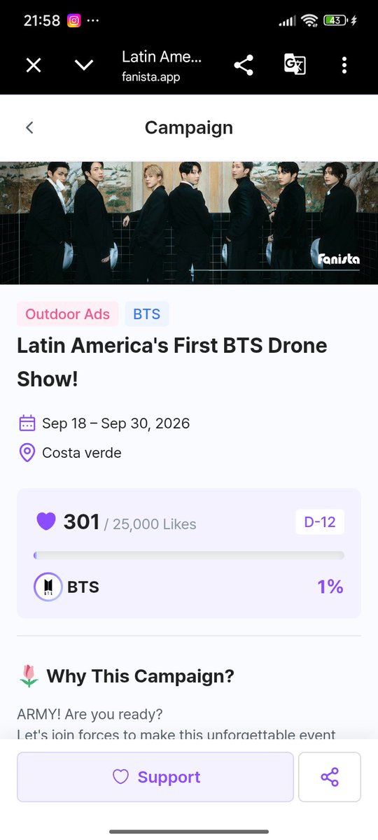 taeandnefii's tweet photo. @bts_peru1 #RoadTo7 #LimaTheCity #BTSDroneShow #btsperu #armyperu https://t.co/uWv4tGnmok