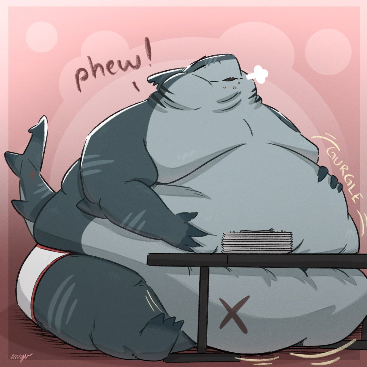 enyuskii's tweet photo. all filled up after a good meal!

#furry #fatfur https://t.co/CiJZoxKwlV