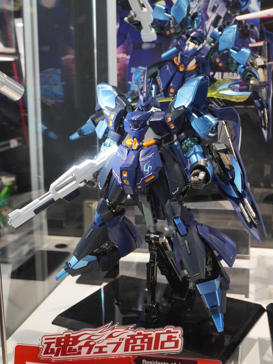 tamashii_tnt's tweet photo. 📢魂ストア東京 展示情報🆕

「GUNDAM」×「hololive production」
スペシャルコラボレーションアイテムが登場✨

🌸METAL ROBOT魂 ＜SIDE MS＞ νガンダム【さくらみこVer.】
🔗https://t.co/WOHTiRLNZV
☄️METAL ROBOT魂 ＜SIDE MS＞ サザビー【星街すいせいVer.】
🔗https://t.co/rKnvVtvzeP

シールドなどにスペシャルコラボレーションのマーキングが施されています！
さらに、オリジナルデザインの専用台座が付属する豪華仕様✨

魂ウェブ商店にて予約受付中！

当店は
🚋JR秋葉原駅 電気街口より徒歩1分👣
🆓入場無料 📷店内撮影OK

皆さまのご来店をお待ちしております！

#ホロライブ #さくらみこ #星街すいせい #ガンダムフィギュア #ROBOT魂 #魂ストア東京