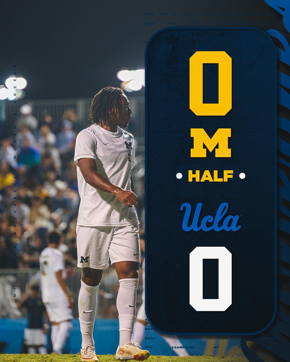 umichsoccer's tweet photo. All square after 45 minutes. https://t.co/Th9l4i8oD9