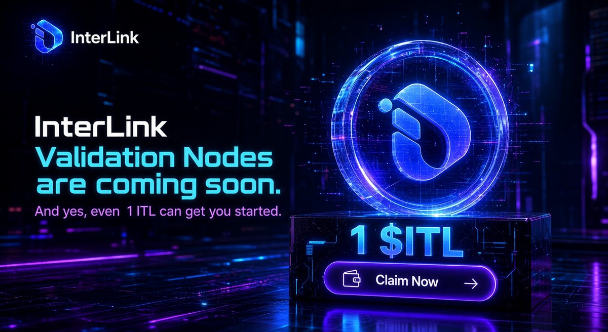 haseeb9229's tweet photo. 🔥 BIG UPDATE
Validator Nodes are coming to InterLink! 🌐
🔹 Minimum: 1 $ITL
🔹 Help secure the blockchain
🔹 Mobile Mining ends after Open Mainnet
🔹 Future rewards via validation &amp; delegation
The next phase of the ecosystem is getting closer. 👀💜
#InterLink #ITL #ITLG https://t.co/DMTS56b6VL
