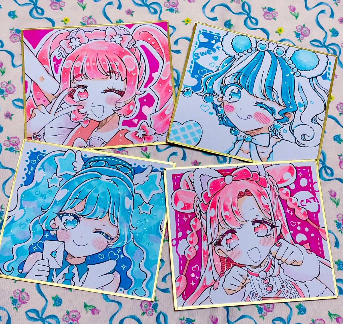 om0chi333's tweet photo. 色紙〜🎀 https://t.co/9B2w8pismz