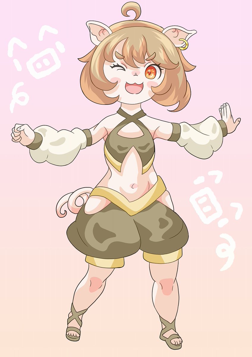 iternil2419's tweet photo. 「よーい、トン！」

＃豚　＃擬人化
＃イラスト ＃絵描きさんと繋がりたい https://t.co/GI0uJz3OMd