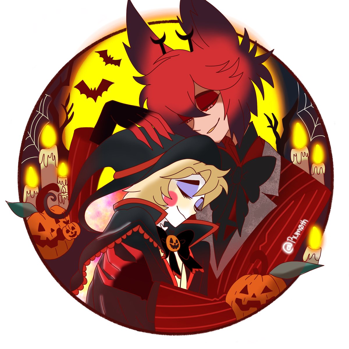 Rum0th's tweet photo. Estaba pensando en iconos para Halloween 🎃 🔥
@xVoltCore  regalo! 🔥
#Alastor #radioapplehazbinhotel #radioapple #lucifer https://t.co/MwpmluTsLI