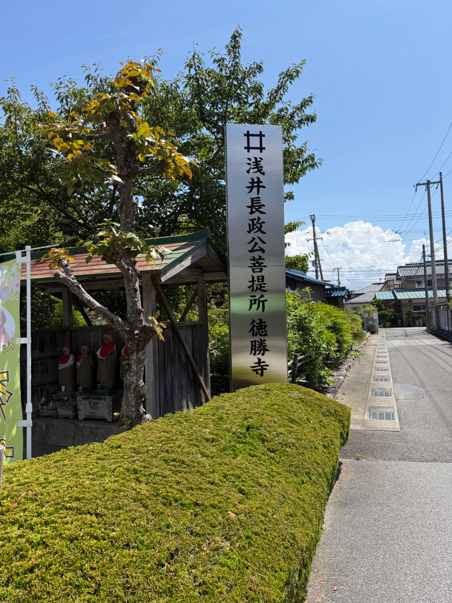 3zui's tweet photo. つい先日の現場の裏のお寺が長政公の菩提寺だったよ。
墓地こ一角が立派に囲われてたとこが長政公のお墓だったのかな。 https://t.co/sk0Q65UXNg