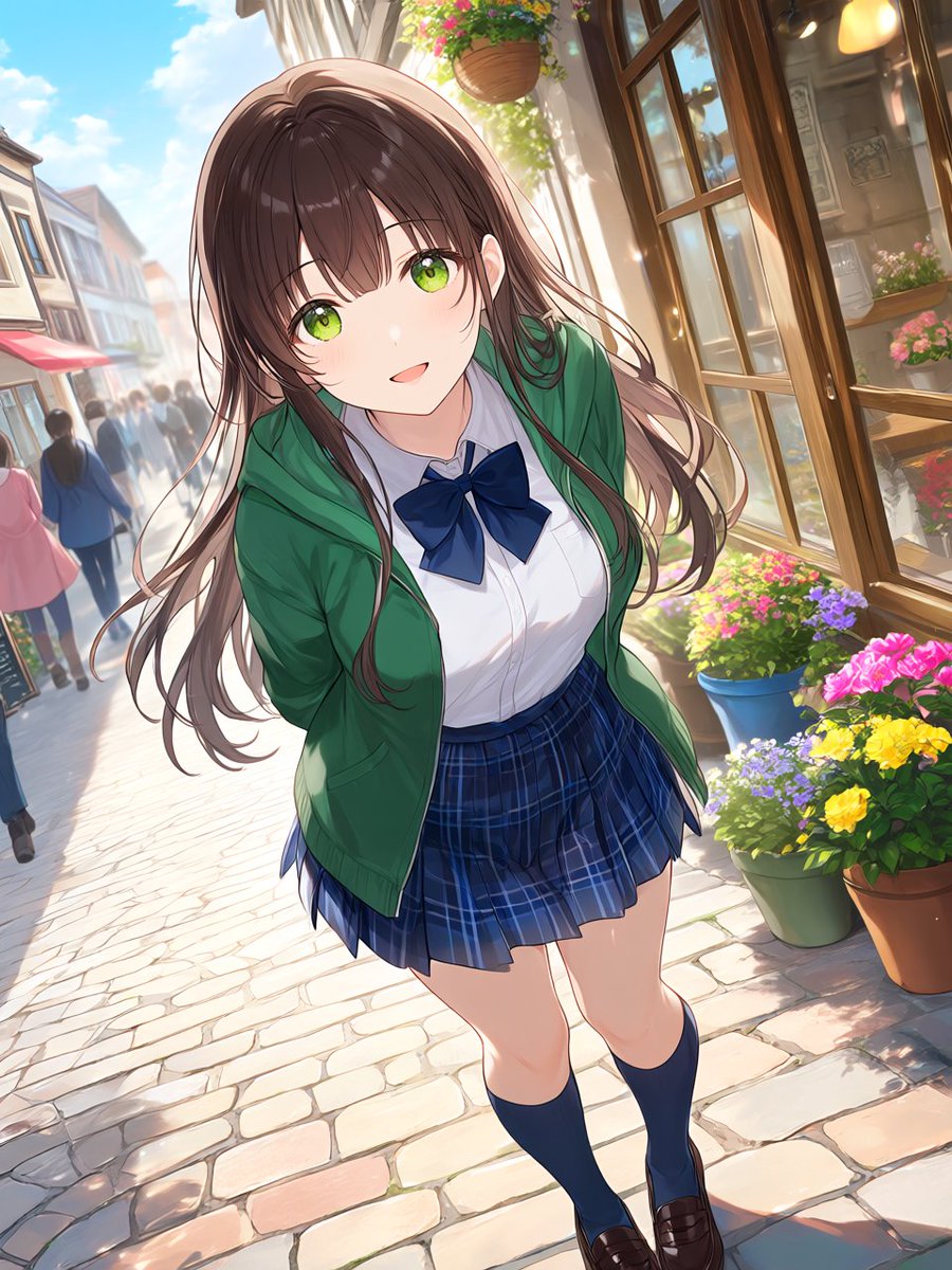 asami_s2016's tweet photo. 制服パーカー千夜ちゃん

誕生日当日は、高校生ならではの服装で生成しました。
着物が似合う子でも、パーカーも可愛いですね🎵

#pixai 
#宇治松千夜誕生祭 https://t.co/kLkAMuM98W