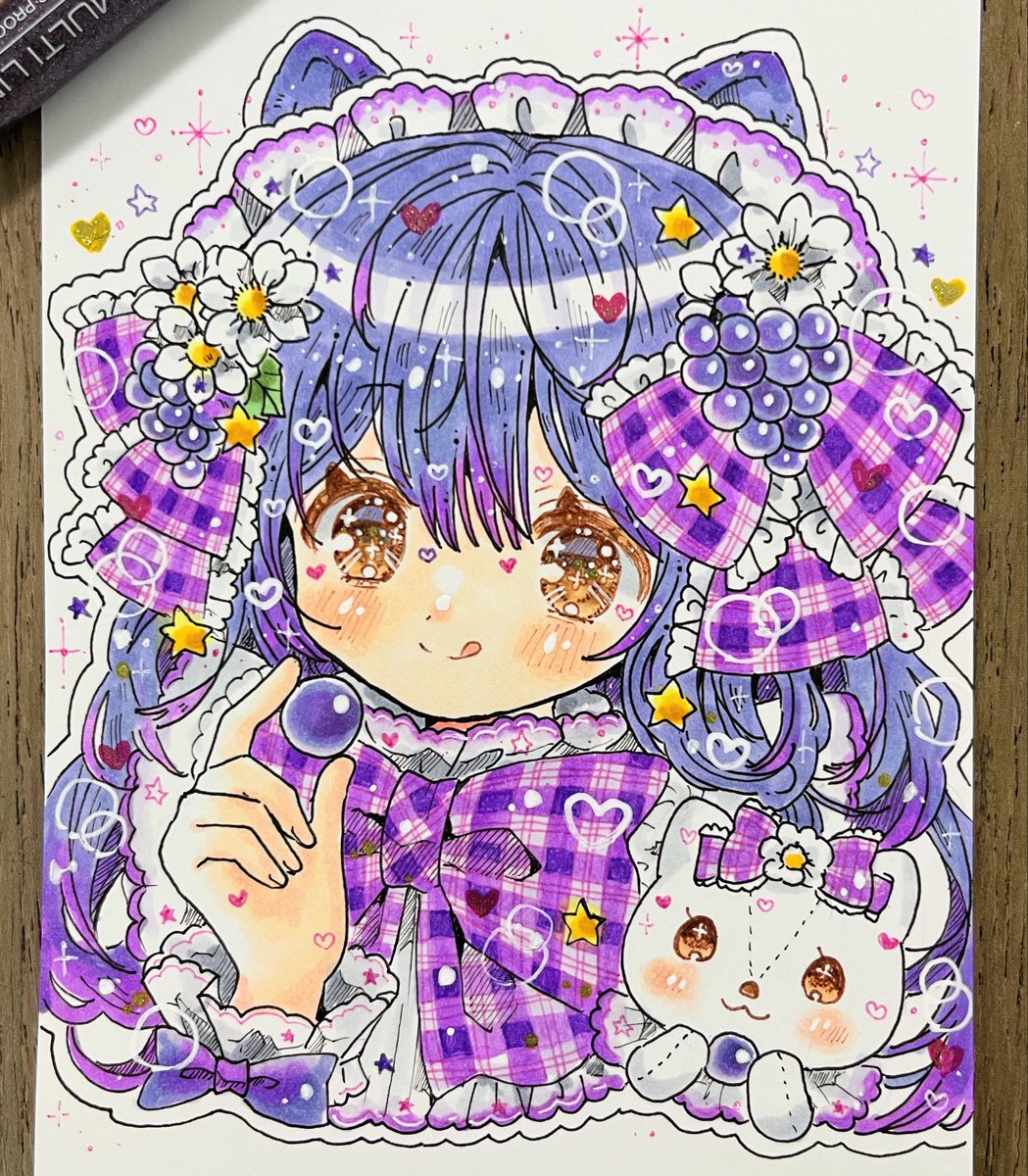 9hGP7qunhXkJME6's tweet photo. ネコの女の子🍇✨️💜
#イラスト
#コピック
#アナログイラスト https://t.co/5dGlVkLOYQ
