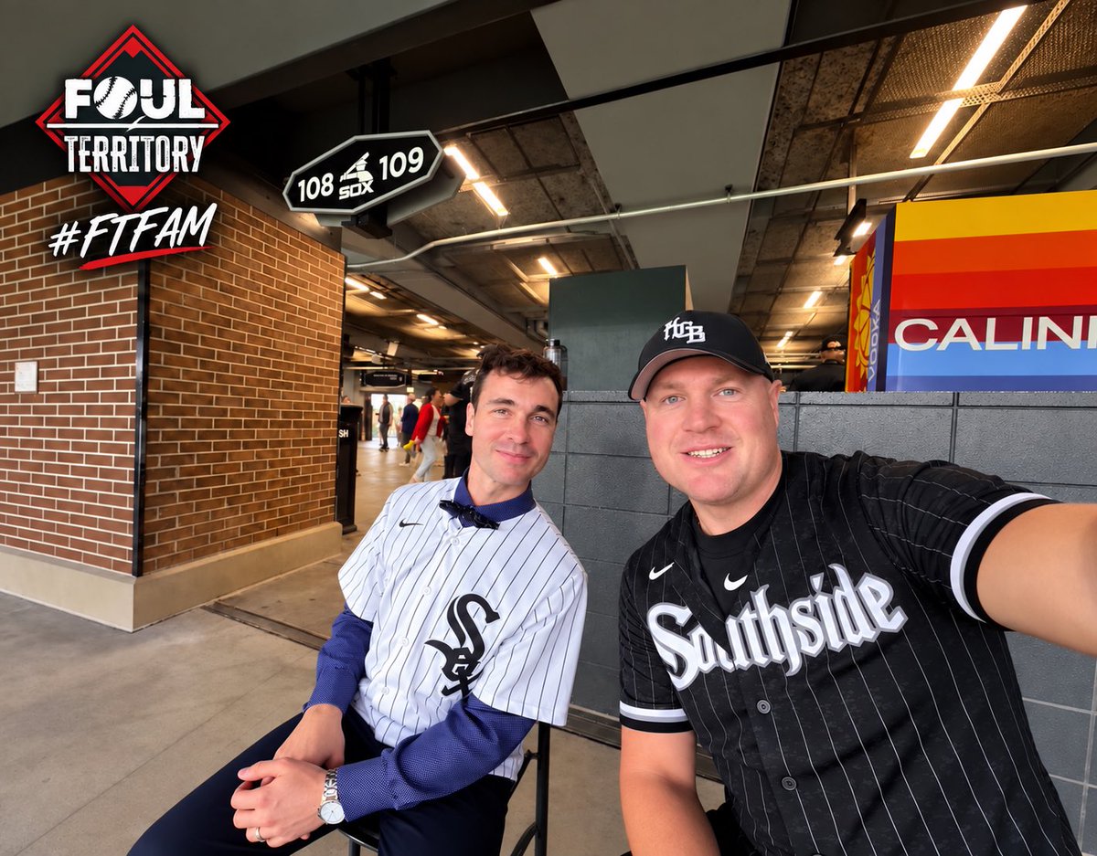 Referee583's tweet photo. Two OGs from the #FTFam finally meet in person! ⚾️

After countless hours together in the @FoulTerritoryTV chat, it was great finally putting a face to the name tonight on the South Side of Chicago.

I may be a Yankees fan first, but the White Sox have always been my #2. @lasotala and I love flying out to Chicago a couple times a year, so getting to finally meet a fellow FT OG, @JustinChVelasco made this trip even better!

A very special Shoutout to @ScottBraun, @AJPierzynski12, @FlavaFraz21 and @ErikKratz31 and of course @marc_weiner, @OliviaKarlen and the rest of the FT crew.

The #FTFam is real. Great meeting you, brother! ⚾️

#FoulTerritory #WhiteSox #Referee583 #RepBx  

@ArmandisAmazin @bski33 @BourbonNBball @WickedBettor54 @I_Need_Money116 @MatthewHarnett3