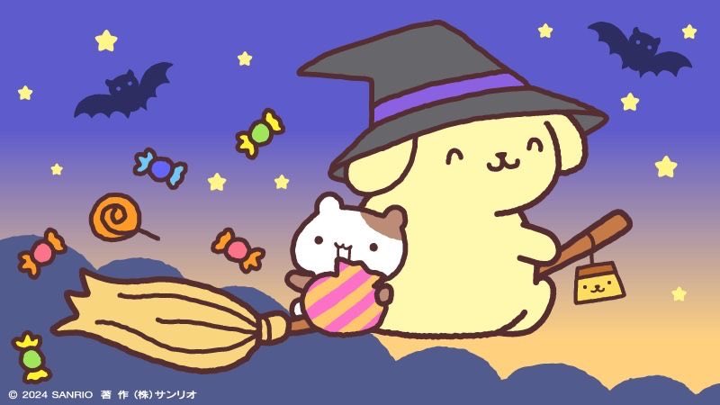 sanriodaily's tweet photo. witchy purin 💫 https://t.co/pYpNmsel2w