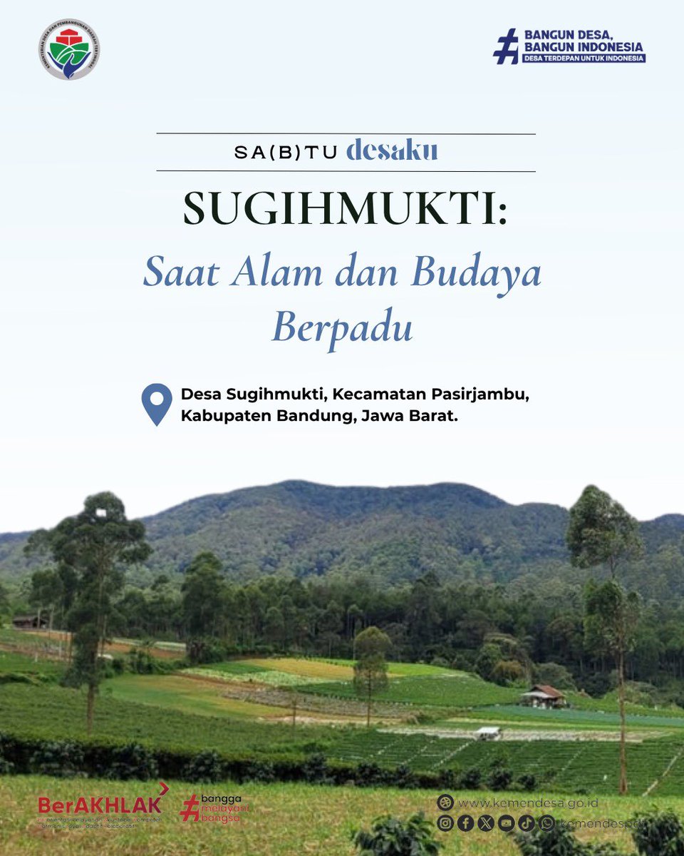 kemendespdt's tweet photo. Sugihmukti bukan sekadar memiliki keindahan alam, tetapi juga potensi wisata yang mampu menggerakkan ekonomi masyarakat. https://t.co/8pgfE8gZuZ