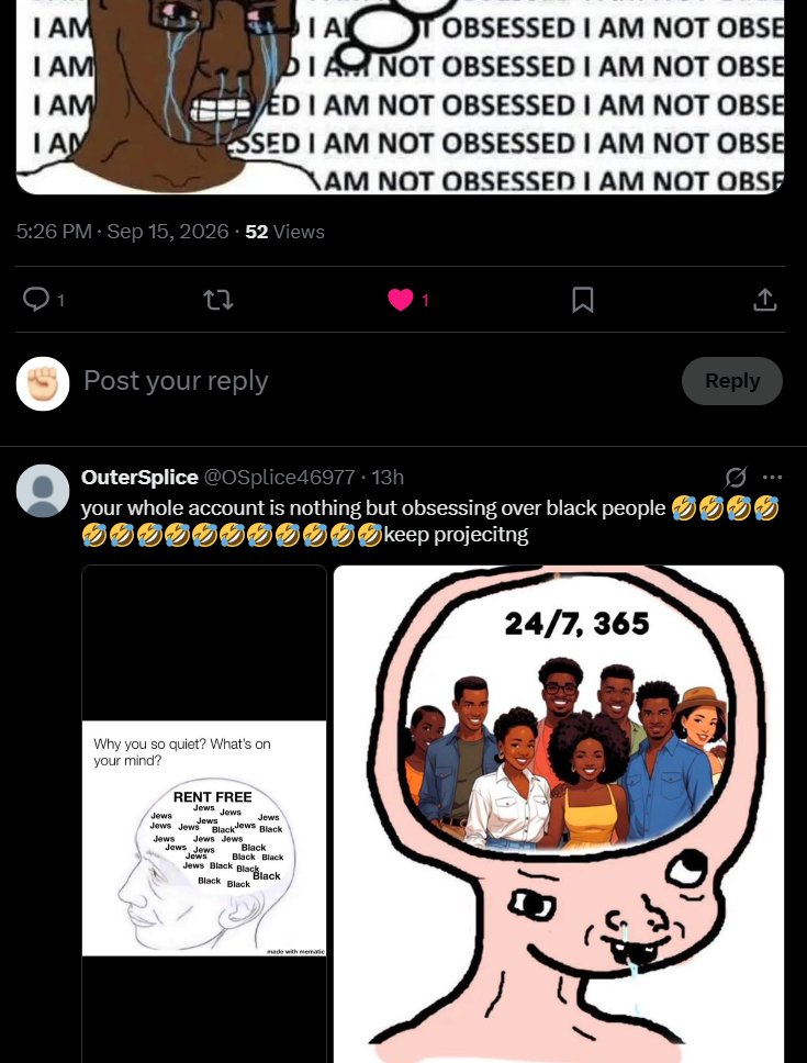 WhitesDoMatter_'s tweet photo. @getrektshen7pt0 @johnsmyth88 

Look in my replies and you can see this autistic insecure nigger spamming my replies with the same inaccurate posts again, lmfaoooo. But when it comes to you, he's just going to instantly block us since he's intimidated by you. Typical pussy LOL. https://t.co/cjitKmDpAD