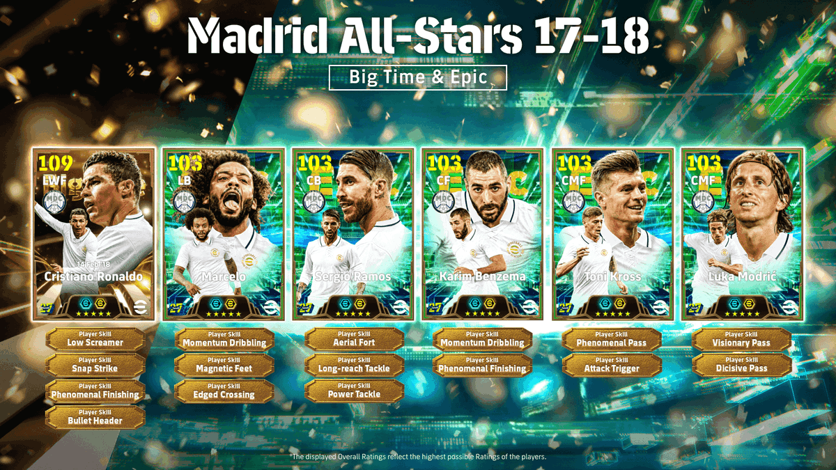 Tanuki_Concept1's tweet photo. [CONCEPT ART]
Big Time &amp; Epic : Madrid All-Stars 17-18

🇵🇹 Cristiano Ronaldo
🇧🇷 Marcelo
🇪🇸 Sergio Ramos
🇫🇷 Karim Benzema
🇩🇪 Toni Kross
🇭🇷 Luka Modrić

#eFootball #イーフト https://t.co/JErAVGVy3U