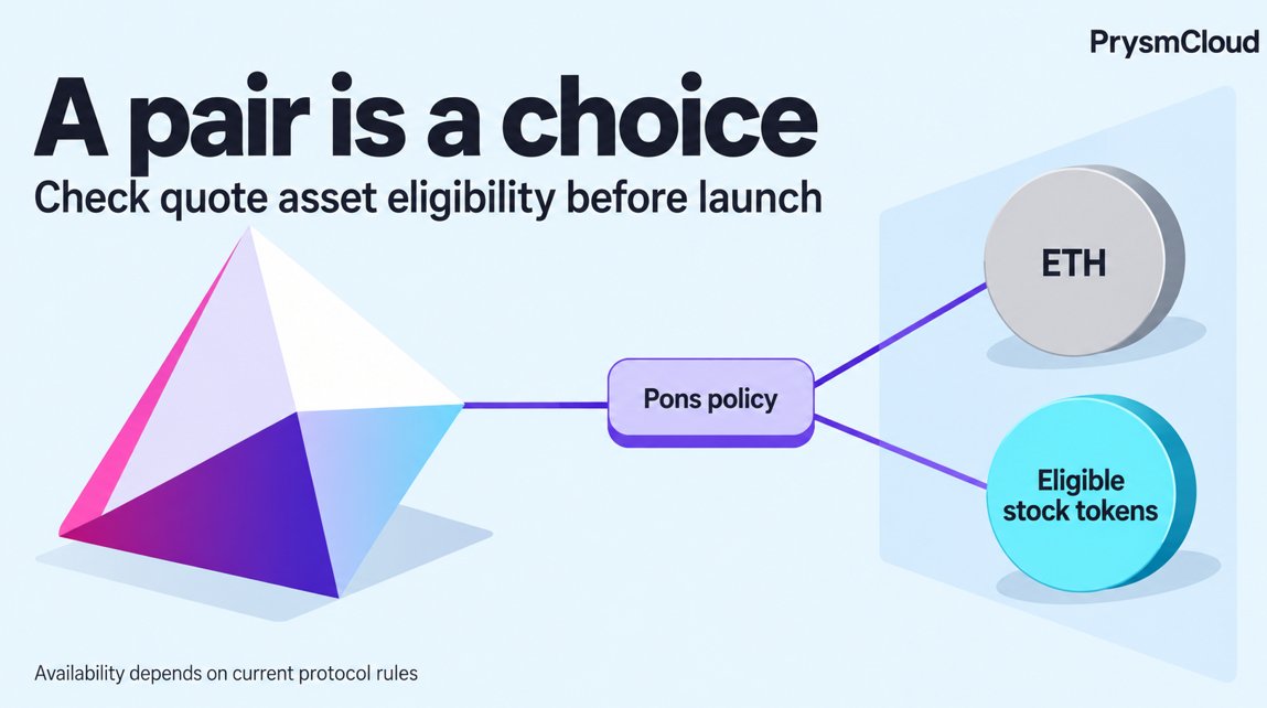 useprysmcloud's tweet photo. The important part of a launch happens before the wallet asks for approval

PrysmCloud reads the current Pons terms and checks the selected pair before preparing and simulating the transaction

The connected account and network are checked again before submission

You still review and approve in your own wallet

Simulation can expose a problem before submission but it cannot guarantee that a later transaction will succeed