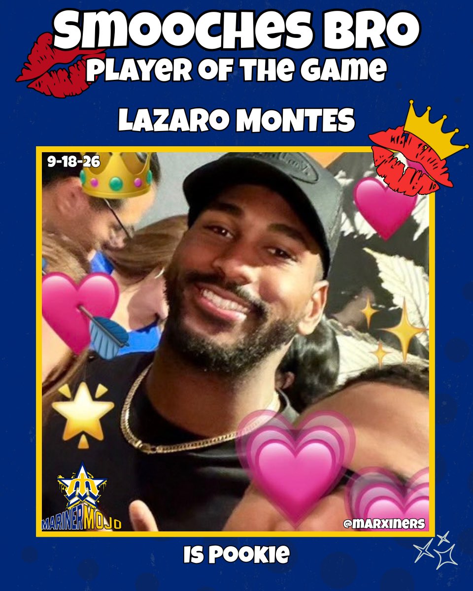 MojoMariner's tweet photo. Alternate Smooches Bro graphic tonight @marxiners https://t.co/0hPXcLnXyC