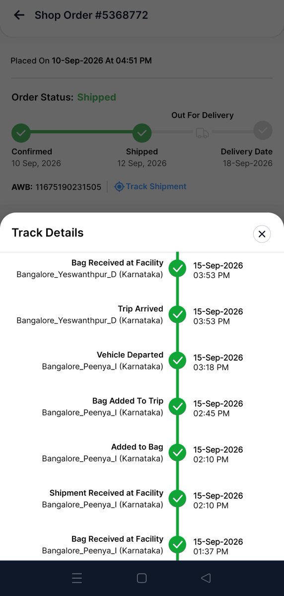 Umakant_Patil02's tweet photo. @delhivery It’s been five days since my order arrived at the nearest hub, and there is still no update on the delivery. Why don’t you shut down your service if you can’t deliver on time https://t.co/lREXXme2vt