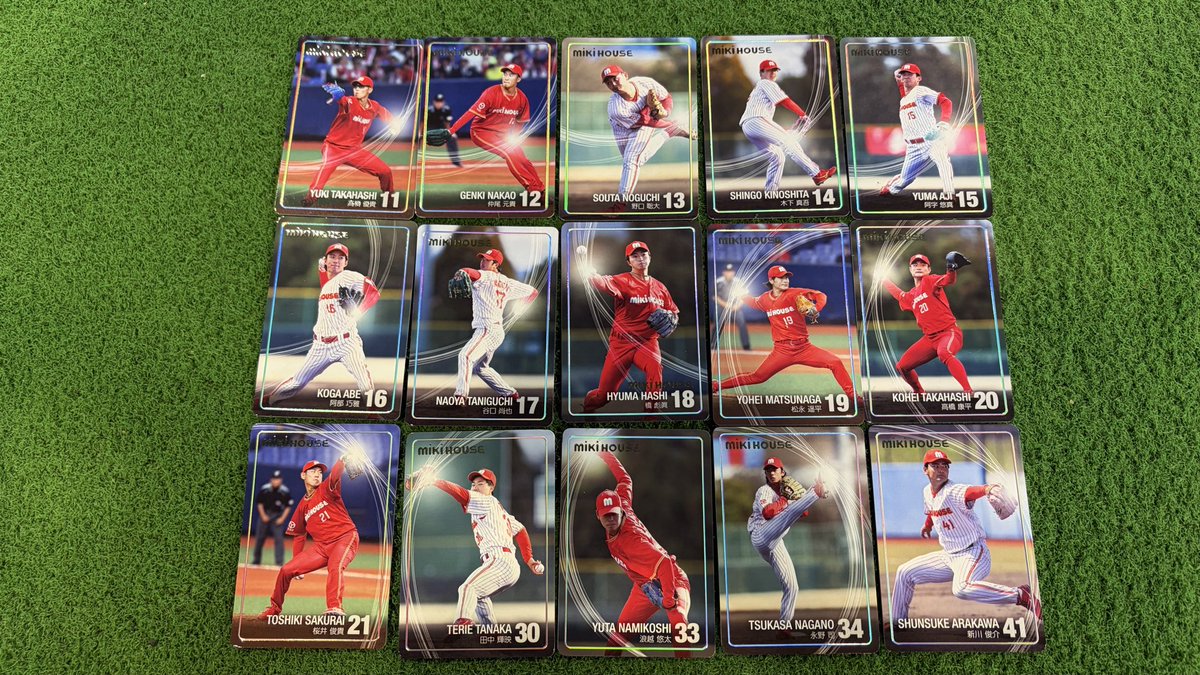 mhbbc_'s tweet photo. 【ついに、選手カード爆誕⚾️✨】

全35選手、それぞれの魅力を
オリジナルカードに詰め込みました🔥

推しを見つけるもよし。
コンプリートを目指すもよし。
選手本人から直接GETするもよし。

配布方法は近日公開🤫

#ミキハウス
#社会人野球
#野球カード
#baseball https://t.co/MAb1KD8hrD