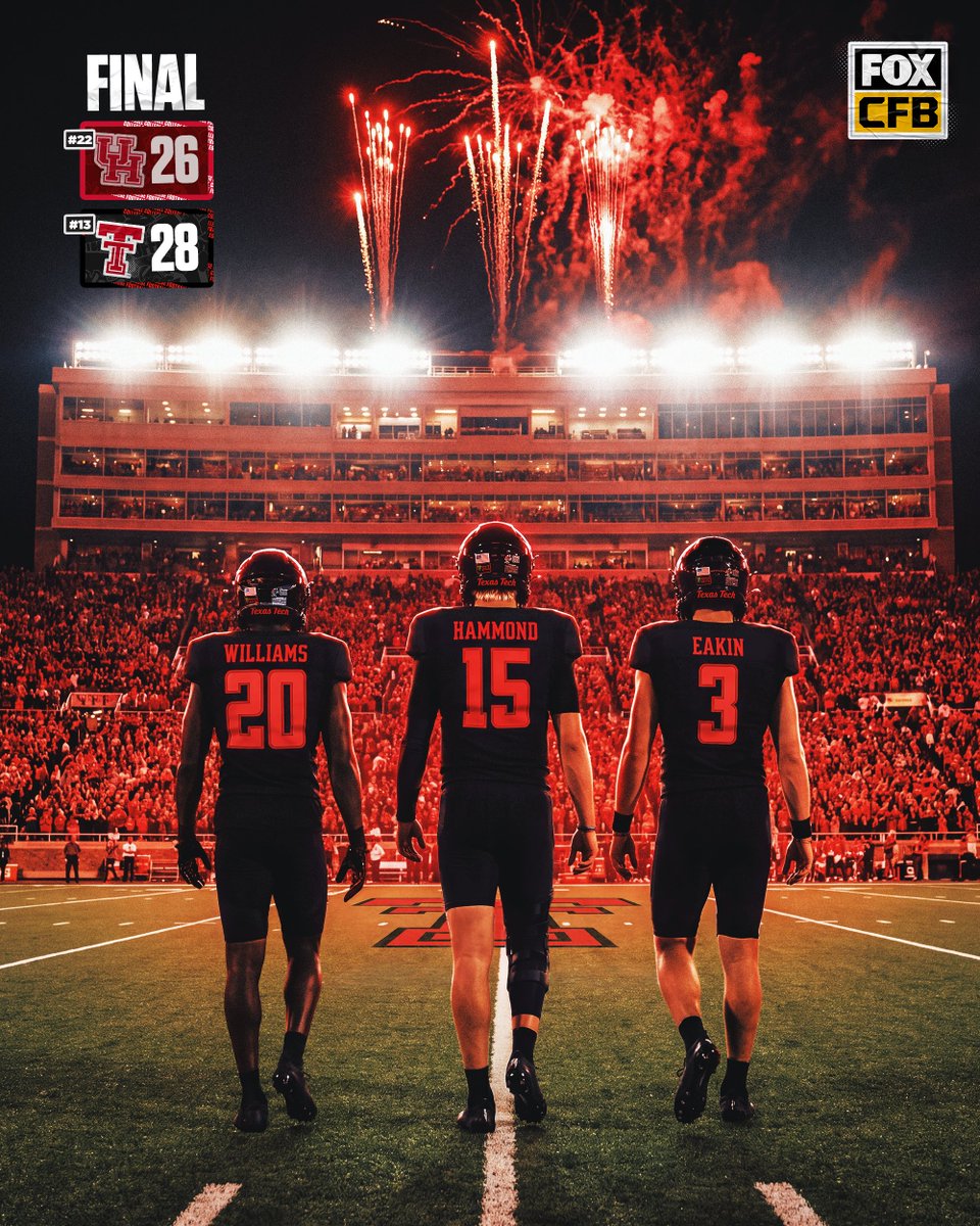 CFBONFOX's tweet photo. Friday Night Lights in Lubbock delivered.

@TexasTechFB https://t.co/tqjFOz9Wke