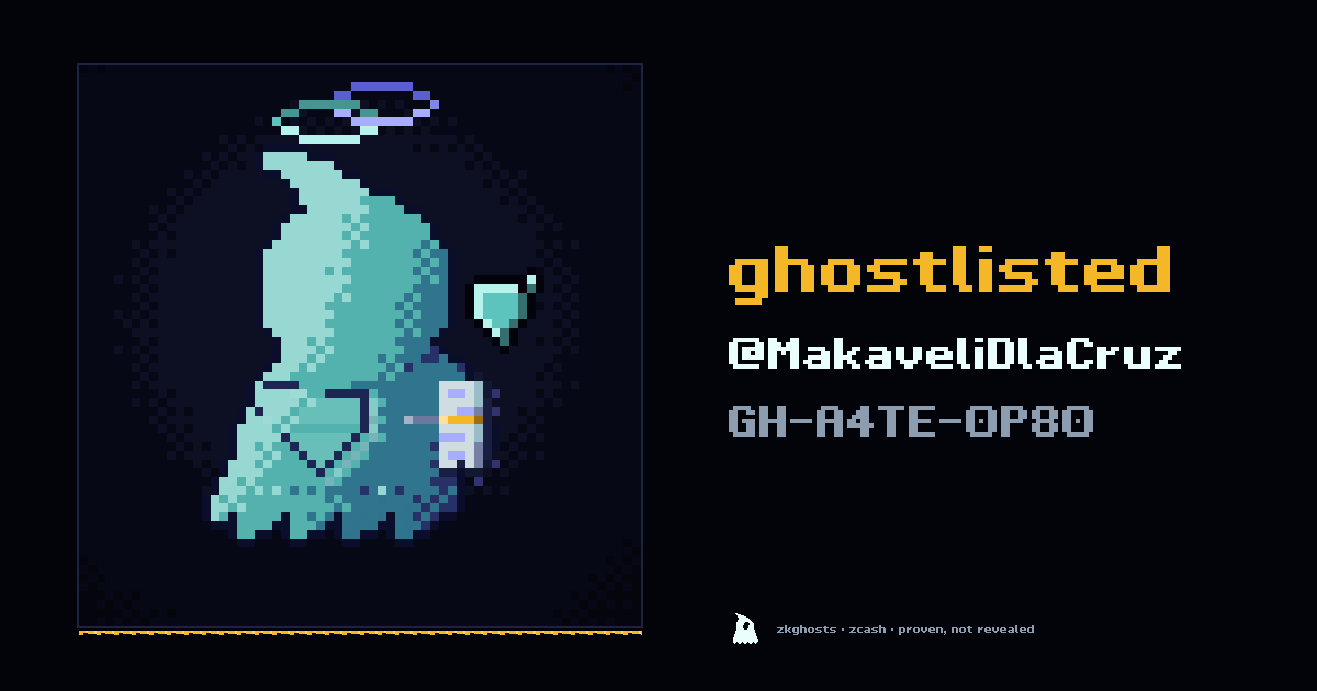 zkghostlist's tweet photo. @MakaveliDlaCruz is ghostlisted.

Shielded by default.

note GH-A4TE-0P80 https://t.co/UE4Ry080LC