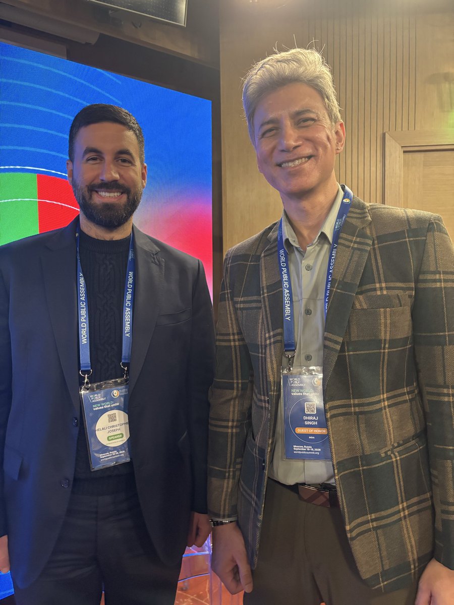 i_dhirajsingh's tweet photo. So excited to be addressing the 2nd World Public Assembly in Moscow

The bonus is also meeting outstanding leaders and visionaries from 150 countries who’re bringing their own particular expertise to this grand assembly

#worldpublicassembly #moscow #global #visionaries #ideas https://t.co/O3uQJMOlCm