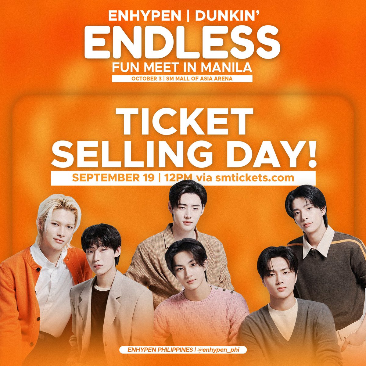YARAcadcommsdl's tweet photo. Endless DUNKIN’ “ENHYPEN” Fun Meet direct link🗣️❗️

TICKET SELLING LATER 30 mins left!!!
🗣️DM NOW TO RESERVE SLOTS❗️
 
🗣️skip queue!
🗣️1000+ transactions !
🗣️1 minute earliest timestamp!
🗣️ ₱150!
🗣️Multiple links available !

🗣️👉🏼Bypass link wtb lfb ticketing assistance!!!

#ENHYPEN
#ENDLESSFunMeet
#DunKinPH_ENDLESS