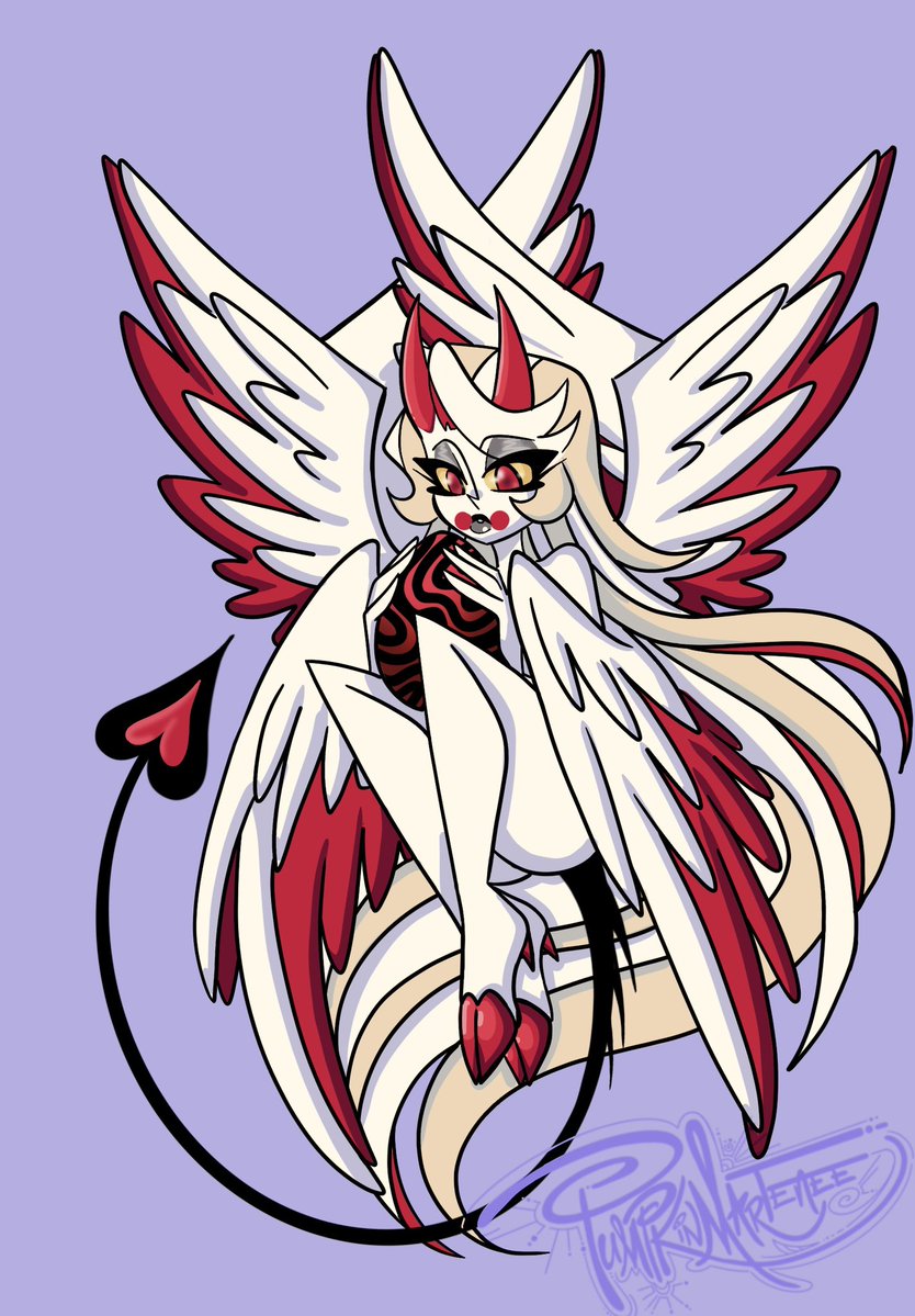 pumpkinmartenee's tweet photo. The Nephilim princess  #charlastor #chalastor #radiobelle #alacha #charliexalastor #alastorxcharlie https://t.co/abEnaq78WG