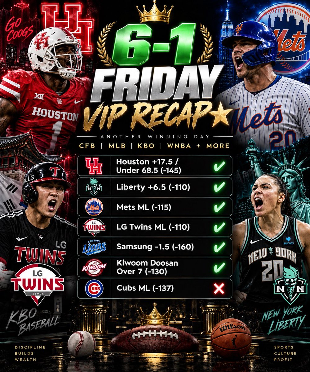 A11Bets's tweet photo. SENDING 20$ TO 3 RANDOM LIKES ❤️

Houston +17.5 / Under 66.5 (-145) ✅

CASH THE CFB PLAY OF THE DAY 🤑

28-12 (+10.68U) NFL/CFB Record 🔥 https://t.co/GJfaIyJnkU