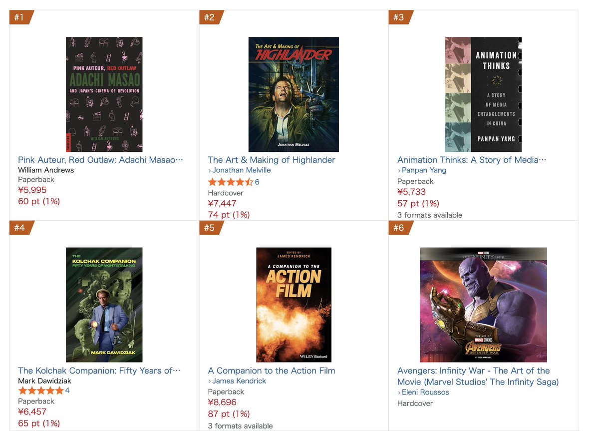 Awai_Books's tweet photo. Meanwhile, in Japan, William Andrews’s "Pink Auteur, Red Outlaw" is beating Thanos (and the Highlander).
#BookTwitter @TokyoStages https://t.co/Bx3HY6M3so