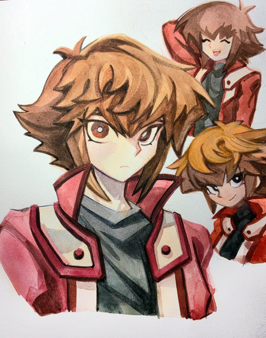 judoodles's tweet photo. some watercolor judai doodles yay https://t.co/zDvZJvyuN8