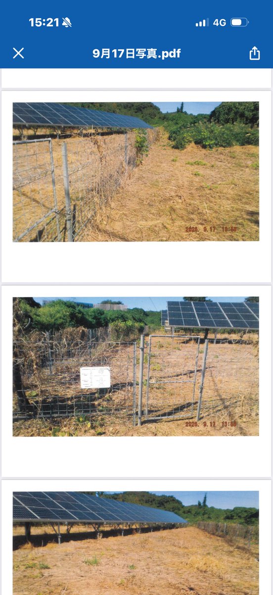 TOSHI35700120's tweet photo. 由利発電所　草刈りやグリホ散布依頼は昨年からシルバー人材センターへ！！担当に電話すると、現地の状況送ってくれどーしますか？と委ねてくれ大変助かってます。今回は8月に草刈り後の写真くれました。なかなか完成度高い😎来年も再来年もよろしくです🙏🏻 https://t.co/KkLHZbMjo0