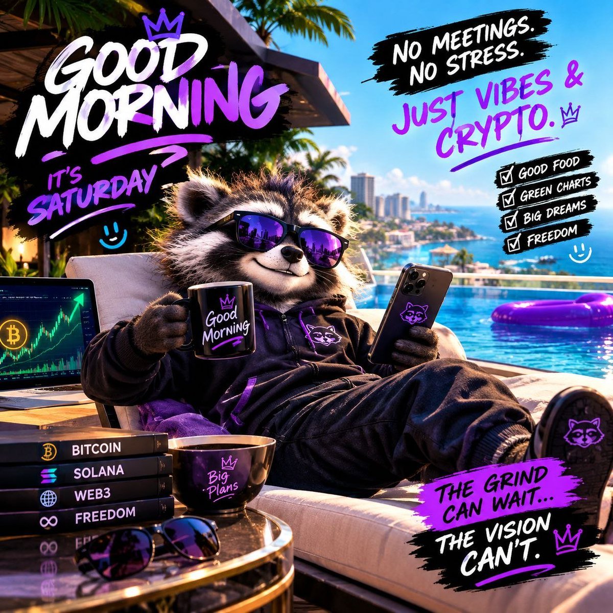 cosmiccoon10304's tweet photo. Good morning and happy Saturday, NeonCoon universe.  
The glow didn’t fade — it got stronger.
We’re rising, we’re united, and we’re not going anywhere.
One vision. One family. One unstoppable glow.

Step into the day with power.
Step into the universe with us.

#NEONCOON #GlowLegions