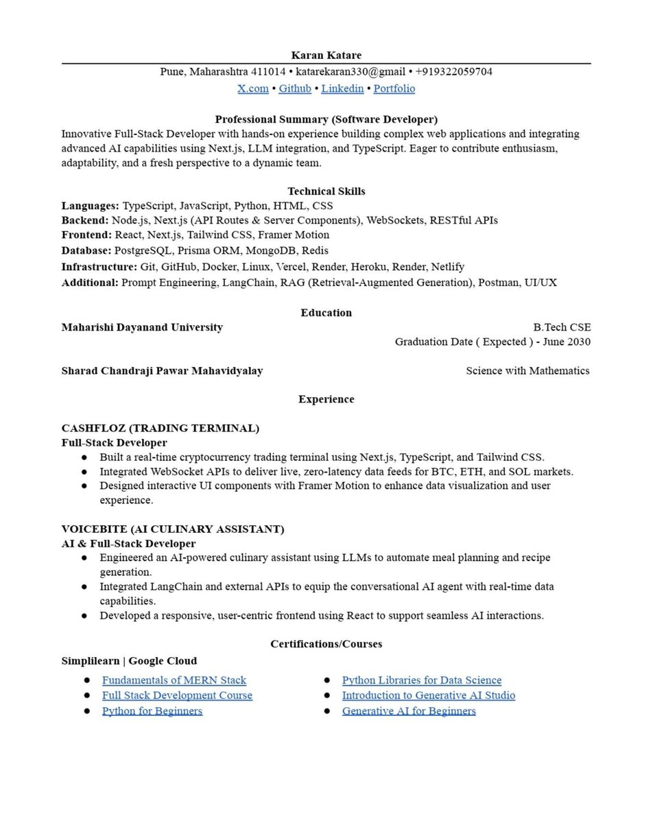 ssh_krn's tweet photo. Can anyone give me a refferal?

Here are my qualifications
Portfolio -
https://t.co/JsFoEqMCay

Resume -

#hiring #intern #fullstack #ai #devops https://t.co/Vam7tPq8gB