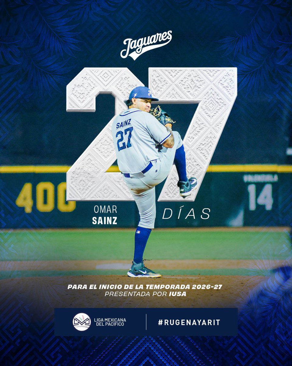 JaguaresdeNayof's tweet photo. ¡YA PRONTO NOS VEMOS TODOS EN EL COLOSO! 🤩

#RugeNayarit 🐆⚾️ https://t.co/r3tsE7T18B