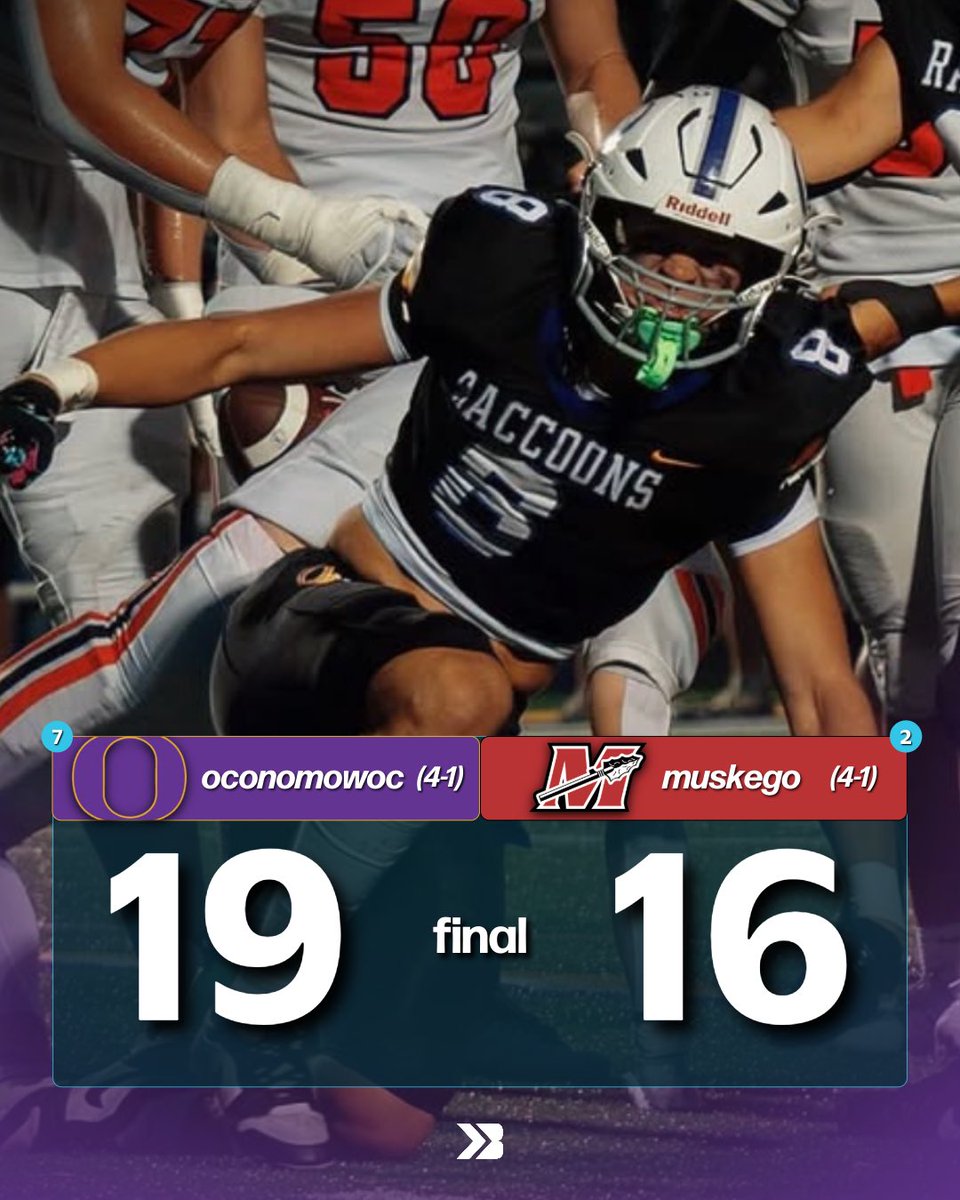 Bound_wi's tweet photo. 🚨𝗙𝗜𝗡𝗔𝗟 𝗦𝗖𝗢𝗥𝗘🚨

#7 OCONOMOWOC PULLS OFF THE ROAD UPSET OVER #2 MUSKEGO 🔥

RACCOONS ARE 4-1 🦝

#wisfb Instagram https://t.co/E6E2AXPUlq