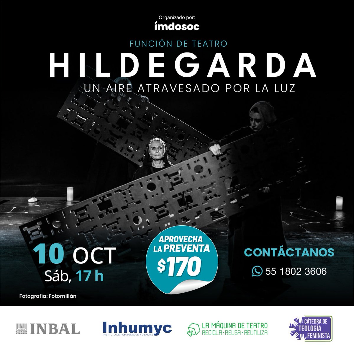 imdosoc's tweet photo. Si quieres seguir escuchando su voz, hazlo desde el escenario: 🎭 Hildegarda. Un aire atravesado por la luz👉 https://t.co/0DBMNoQHSd https://t.co/roMcRBfirP