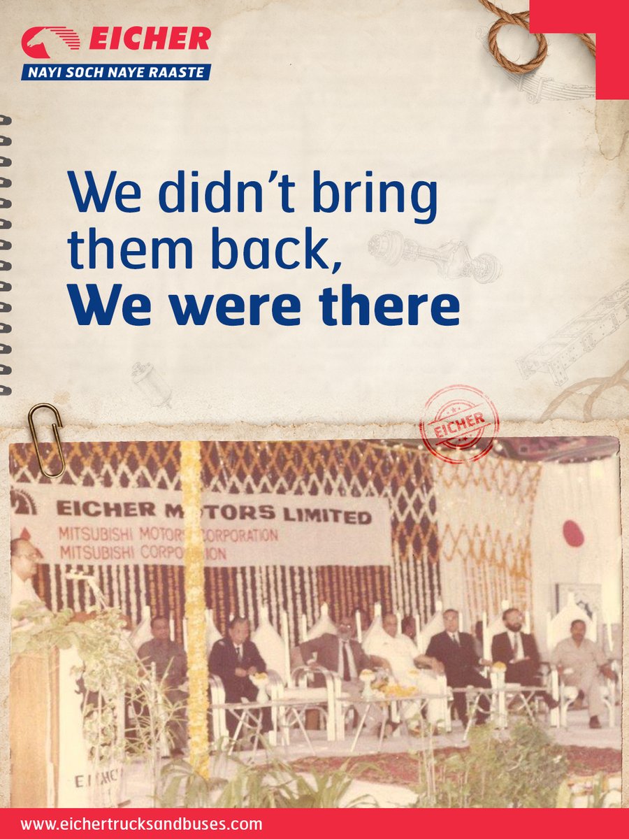 ETBIndia's tweet photo. Here’s a little rewind to Eicher’s early years on the roads.
A look back at a few early pages from Eicher’s story, before the 80’s trend came along.
#EicherTrucksAndBuses #NayiSochNayeRaaste #80sTrend #BuiltToMoveIndia #JourneyOfProgress https://t.co/DhxAg0hNV7