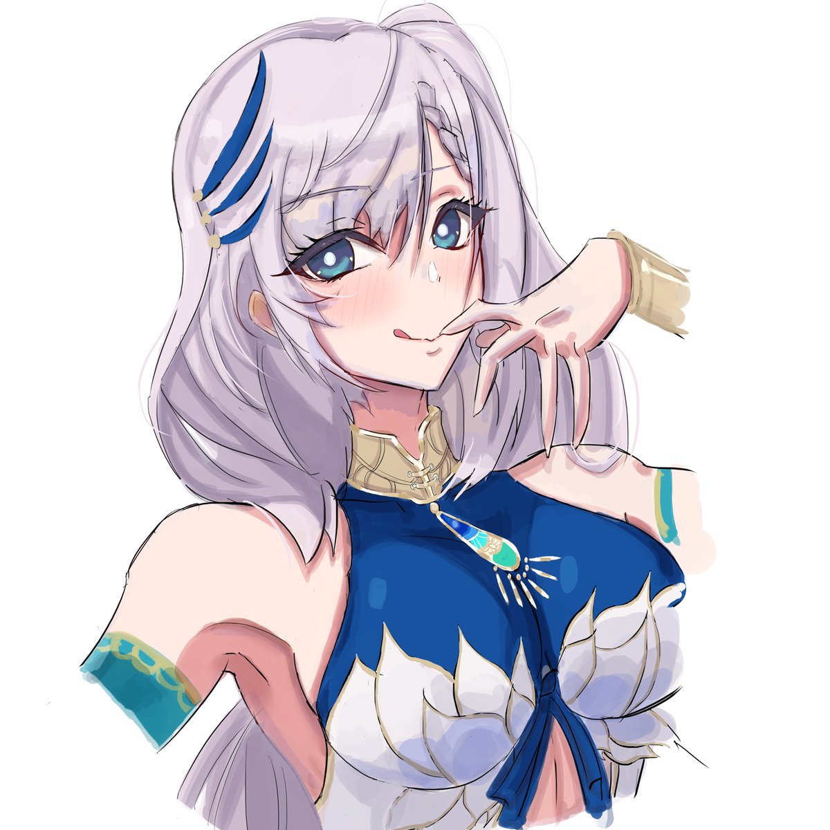 kaze_draws's tweet photo. close up version of reine (want to draw her more, also ignore the missing arm i did not plan for the close up version😔)

#reinessance https://t.co/Htva6EXvF3