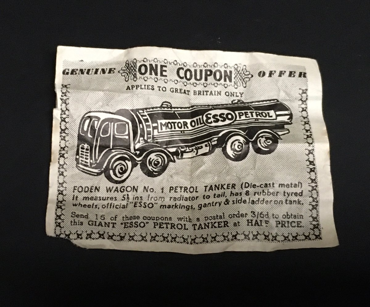 RosettaWiklund's tweet photo. Nice find! In my last purchase (43 items to the model car collection) I found this little coupon. It made me very happy (that’s just the child in me). It is a very interesting addition to my collection of Dinky Toys! 😀 https://t.co/VXMCVhEUfW