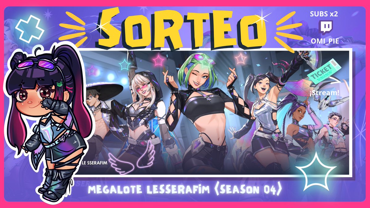 naomiipie's tweet photo. #Giveaway
LOTE DEFINITIVO LE SSERAFIM ✨
✅ Sígueme en X y Twitch
✅Menciona a un amix
✅Like y RT
✅CANJEA 1 TICKET 🎟️ POR STREAM
🌟 SUB de TWITCH DOBLE DE 🎟️
📆 25/09/26
Gracias a BLIZZARD y @OverwatchLATAM ✨🎶
#OWLATAMLESSERAFIM | #OWLATAMMegaloteGiveaway https://t.co/FkLQPBhBBs