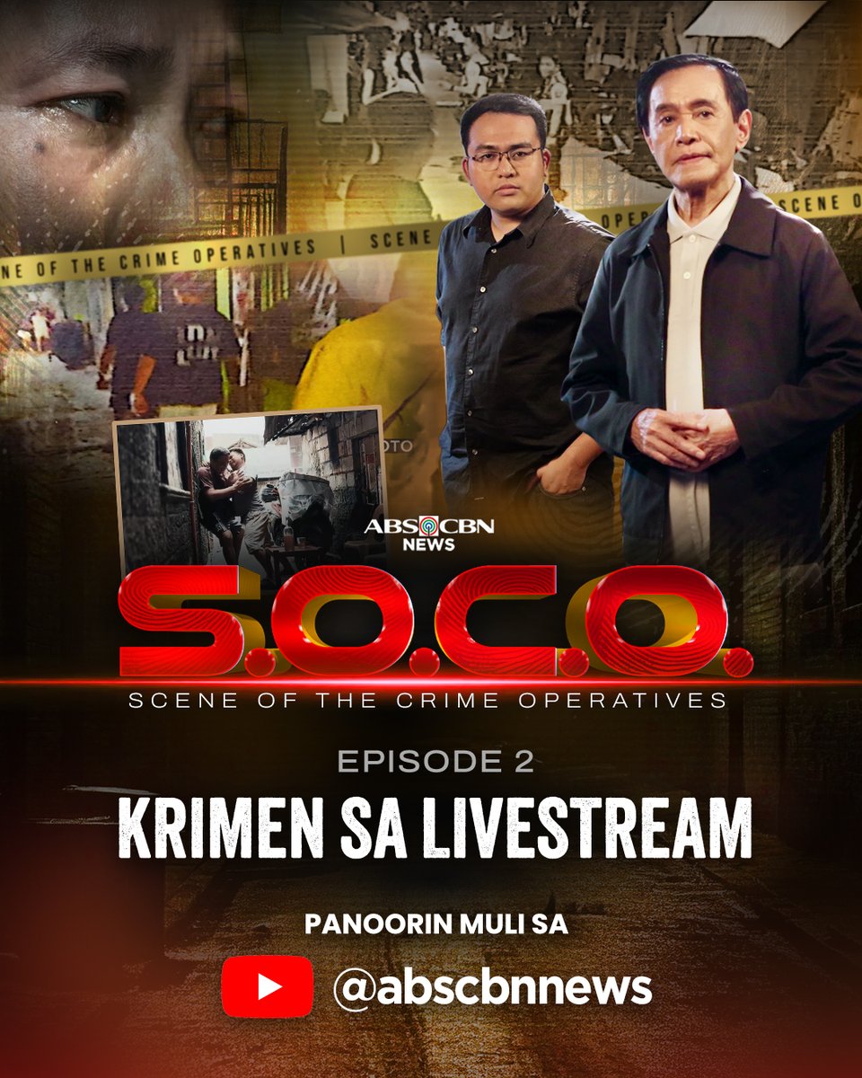 ABSCBN's tweet photo. KABUTIHAN ANG IBINIGAY, KARAHASAN ANG SUKLI!
 
Nang dahil sa pag-livestream, nabigyang-hustisya ang pagkamatay ni Tata. Panoorin muli ang SOCO FULL EPISODE 2: “KRIMEN SA LIVESTREAM” sa ABS-CBN News YouTube Channel. https://t.co/GvX7qoky0z