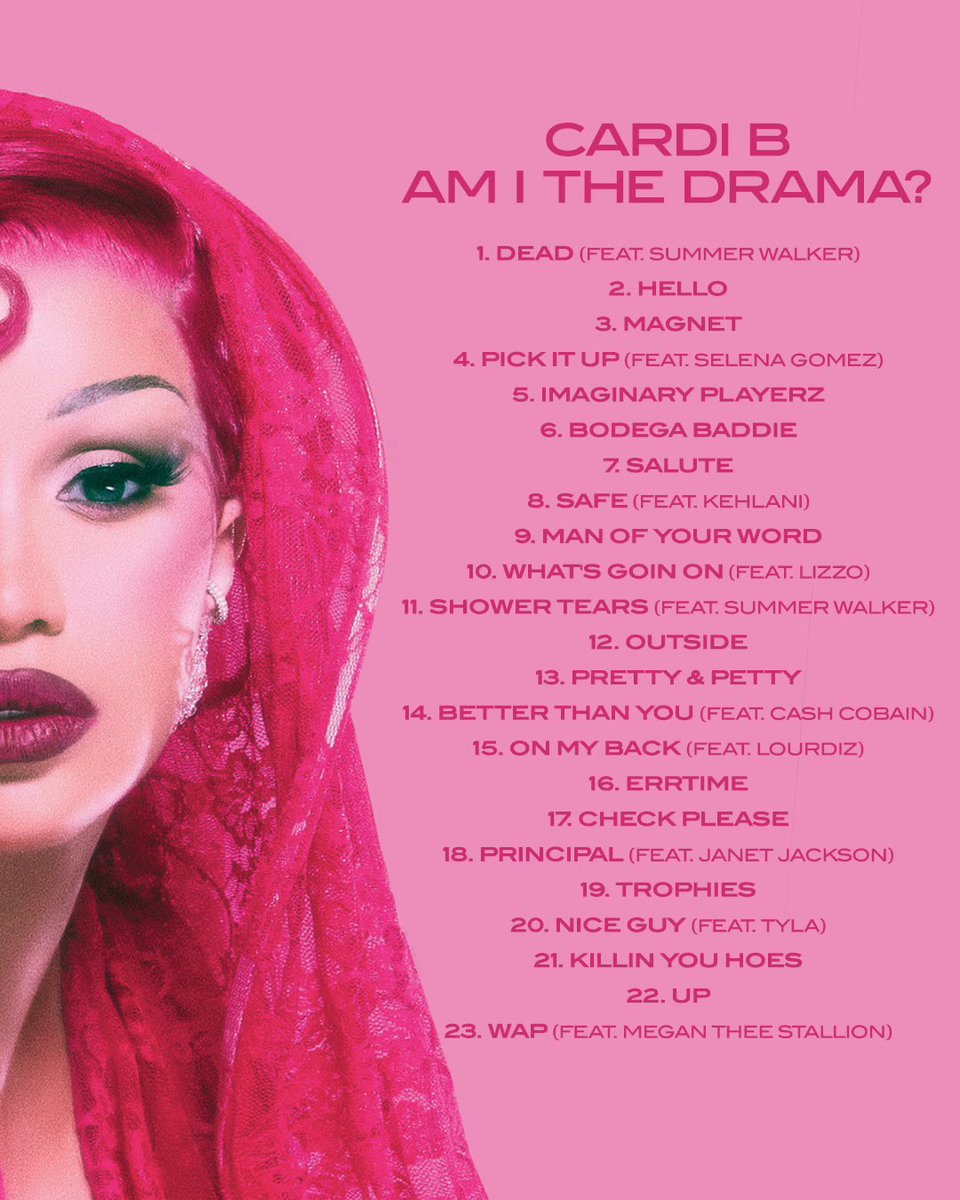 PopCrave's tweet photo. A year ago today, Cardi B released ‘AM I THE DRAMA?’ https://t.co/h3mcacE4Mi