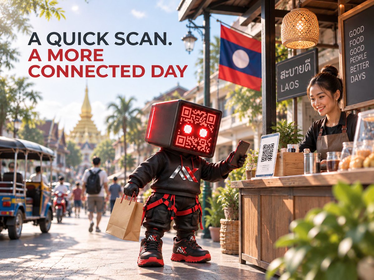 NumaXSolution's tweet photo. A QUICK SCAN. A MORE CONNECTED DAY.

Lao QR is becoming part of Laos’ evolving digital payment landscape.

📲 NUMA-X Wallet brings digital assets closer to real-world payment experiences.

Less time at checkout. More time for what comes next.

#NUMAX #NUMAXWallet #CRX #Laos #LaoQR #QRPayment #Crypto