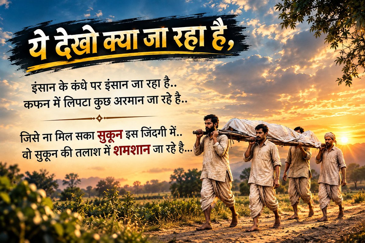 S_Paradox_'s tweet photo. जिनगी की दौड़ में सुकून की तलाश..
आखिर  इंसान  को एक दिनसब  क��छ यहीं  छोड़ कर जाना है। https://t.co/srQfAFa6k3