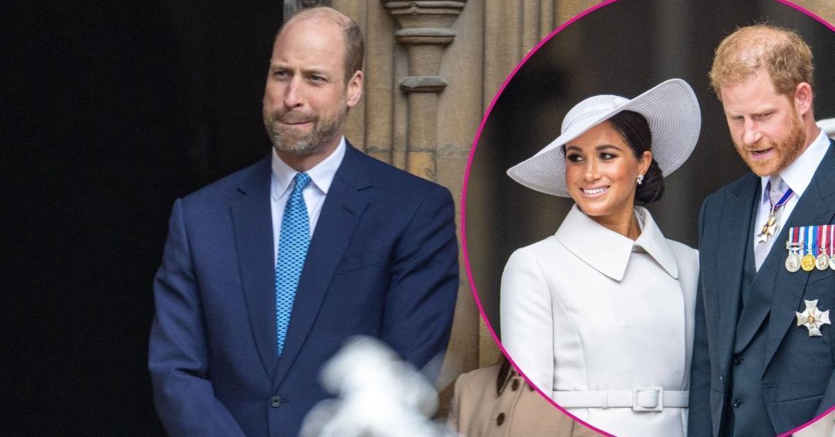 OKMagazine's tweet photo. Prince William doesn't plan on having a relationship with Prince Harry and Meghan Markle while they are living in the U.K. https://t.co/e095UMPcOm https://t.co/VX4xBy0d1W