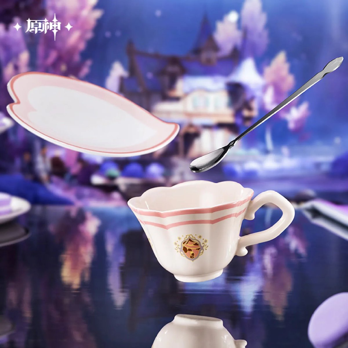 GenshinUniverse's tweet photo. Nicole Themed Afternoon Tea Cup &amp; Saucer Set

#GenshinImpact https://t.co/MHJHCRdUtU