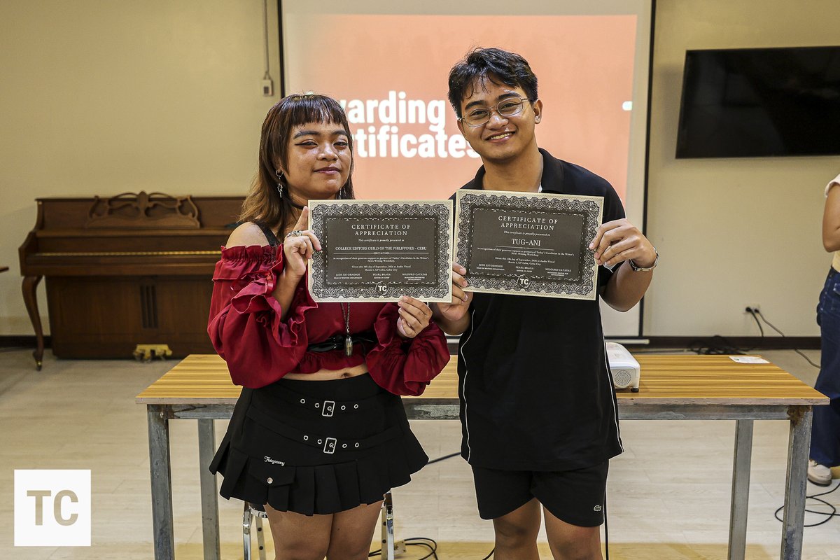todaysusc's tweet photo. IN PHOTOS: Today’s Carolinian completed its Writers’ News Writing Workshop, in partnership with the College Editors Guild of the Philippines and Tug-Ani, yesterday, September 18, 2026, at the University of the Philippines - Cebu. https://t.co/5K4S0KT2Tq