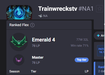 Doublelift1's tweet photo. Isn't it extremely unfair @Trainwreckstv gets his account manually demoted by Riot for playing flex queue because its being flagged as "boosting"? The entire system is so unfriendly to people who just want to play together. 

The message being sent: high rated players with lower rated friends can only play normals or face punishment. Trainwrecks deserves his Masters rank in flex queue REGARDLESS of who he's queued with because it is the ENTIRE POINT of flex queue to be able to play with your friends and get into a competitive environment with them.

We should be encouraging people to hop into a flex 5stack, not opposed to it! This is some of the most fun you can have in League and these punishments by Riot go against the interest of both the players and the game.