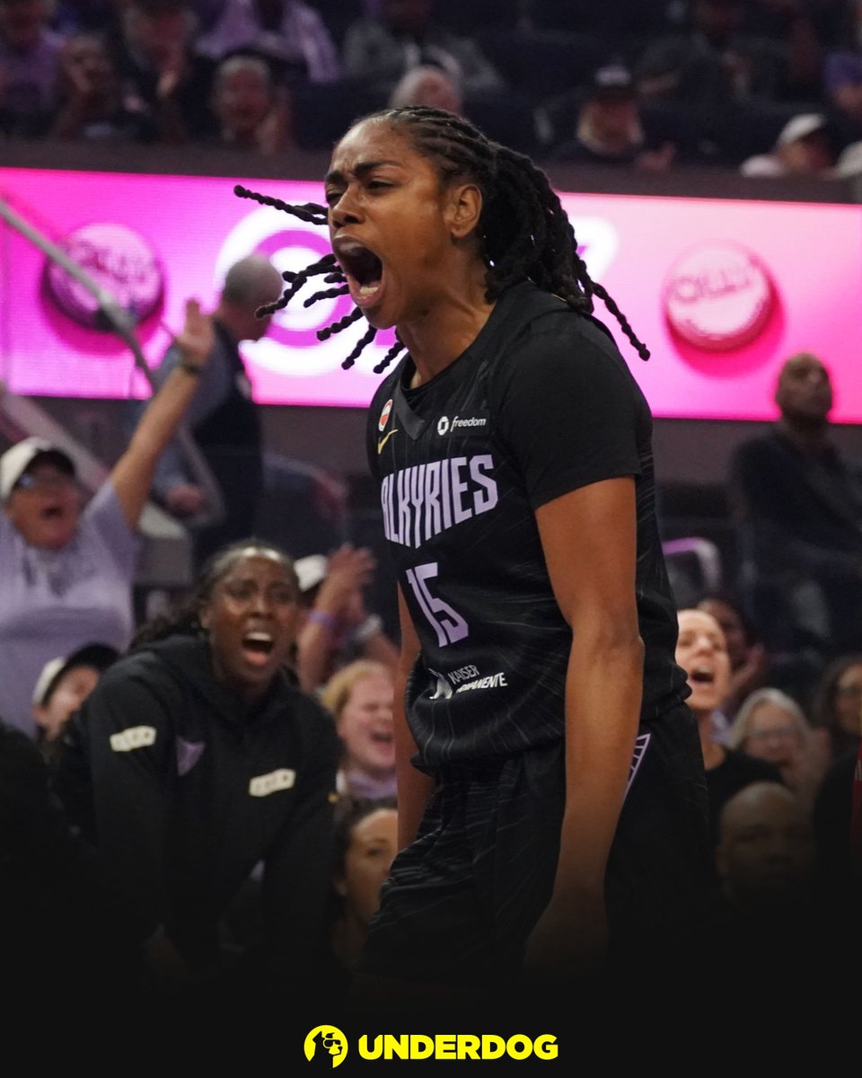 UnderdogWNBA's tweet photo. Valkyries points allowed during five game win streak:

66
69
60
64
66

Golden State is one game back from Minnesota for the 1-seed. https://t.co/QcAqPyo8mL