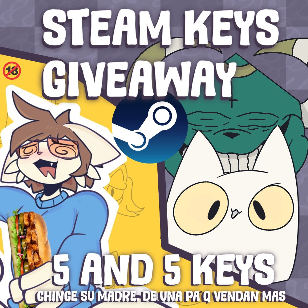 noodle_stud1's tweet photo. 🎁 STEAM KEYS GIVEAWAY 🎁

5 keys of Cozy Twinkie + 5 keys of Carajito

To enter:
❤️ Like  
👤 Follow me  
🔁 RT  
💬 Comment  
➕ Add my new game to your wishlist:  
https://t.co/7RasSmzf7P

Good luck! Winners will be announced soon!! :D

#SteamGiveaway #SteamKeys #Giveaway #IndieGame #IndieDev #GameDev #FurryGame #PixelArt #NSFW